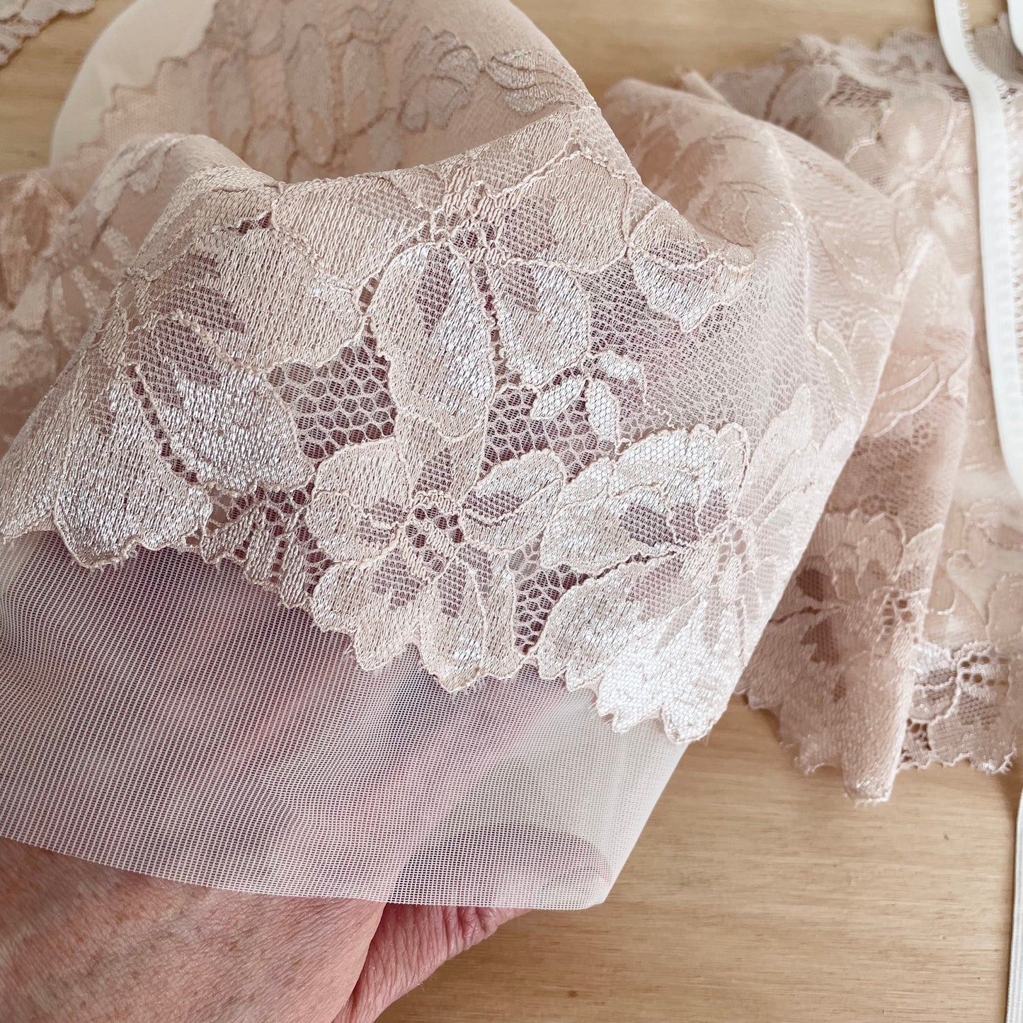 Luxury Soft Pearl / Rose Gold Bra & Brief Making Kit | Peaches Bra Kit