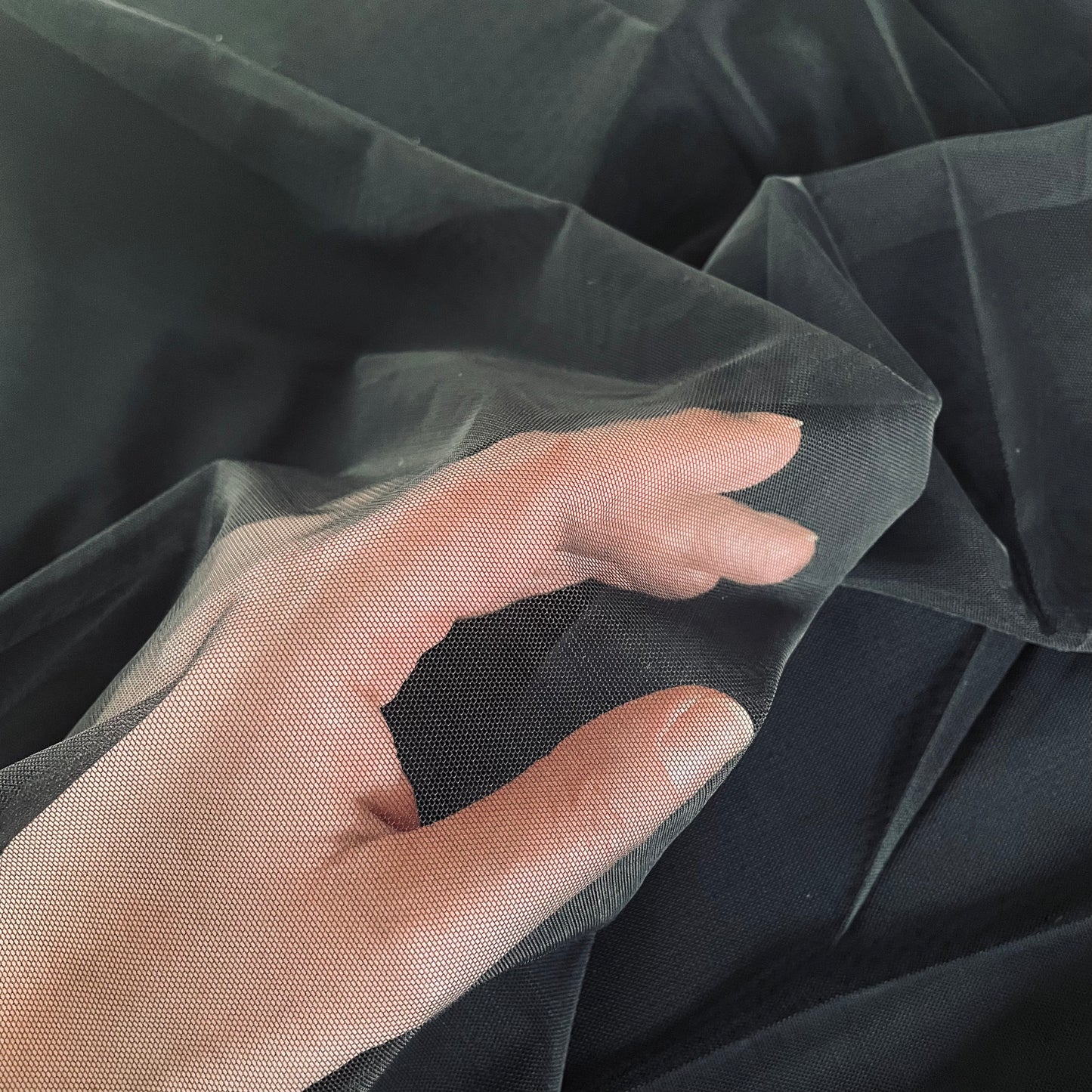 Stretch Tulle | Black | Price per 1/2m