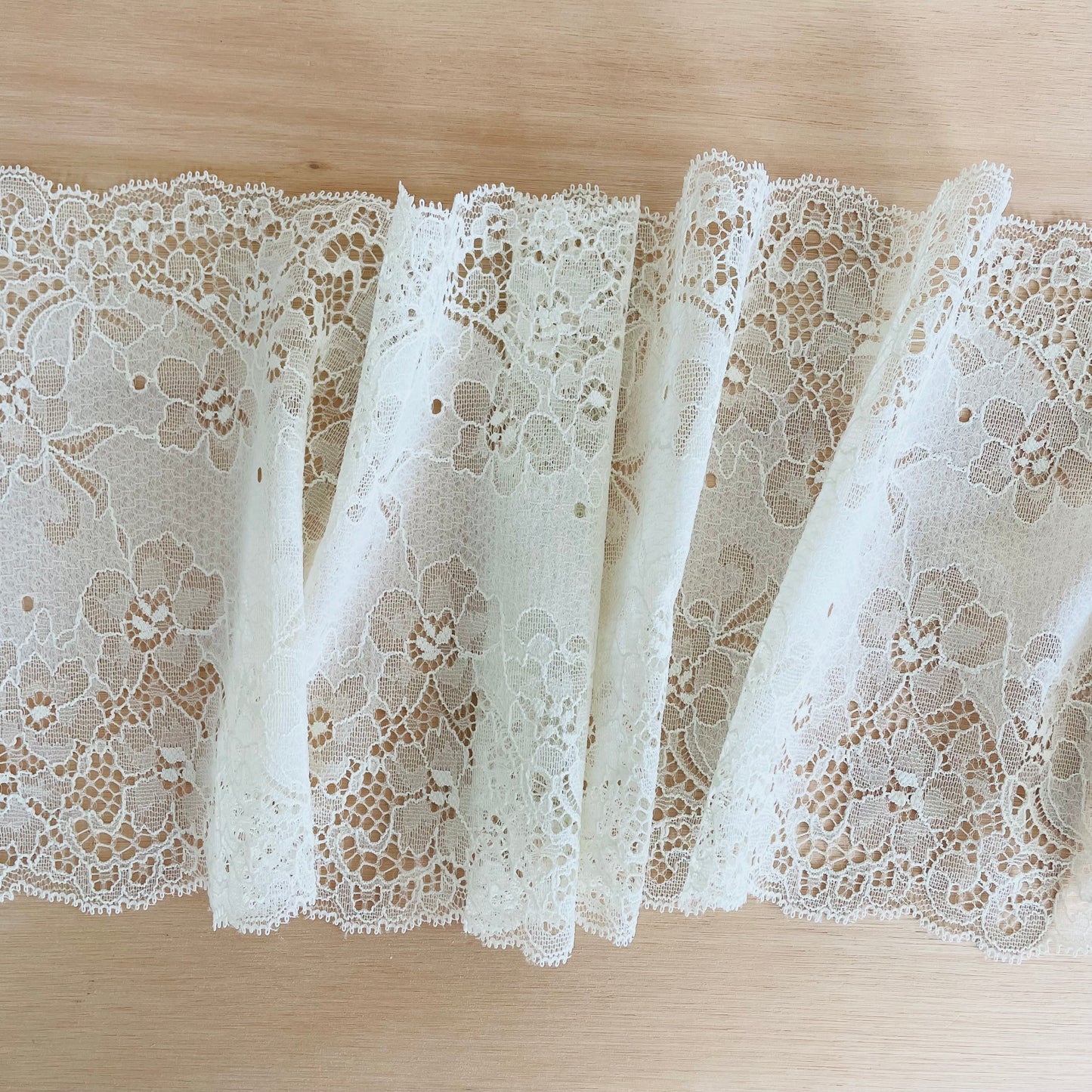 Floral Lace Galloon | 17cm Wide | Lemon Granita | Price per metre