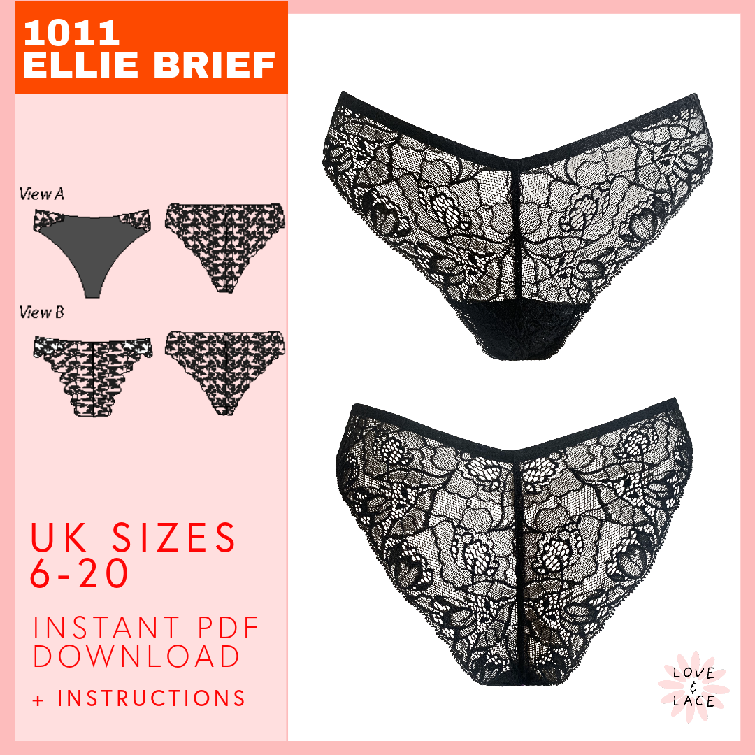 DIY Sewing Pattern for Lace Panties  Learn to sew your own lingerie – Love  & Lace