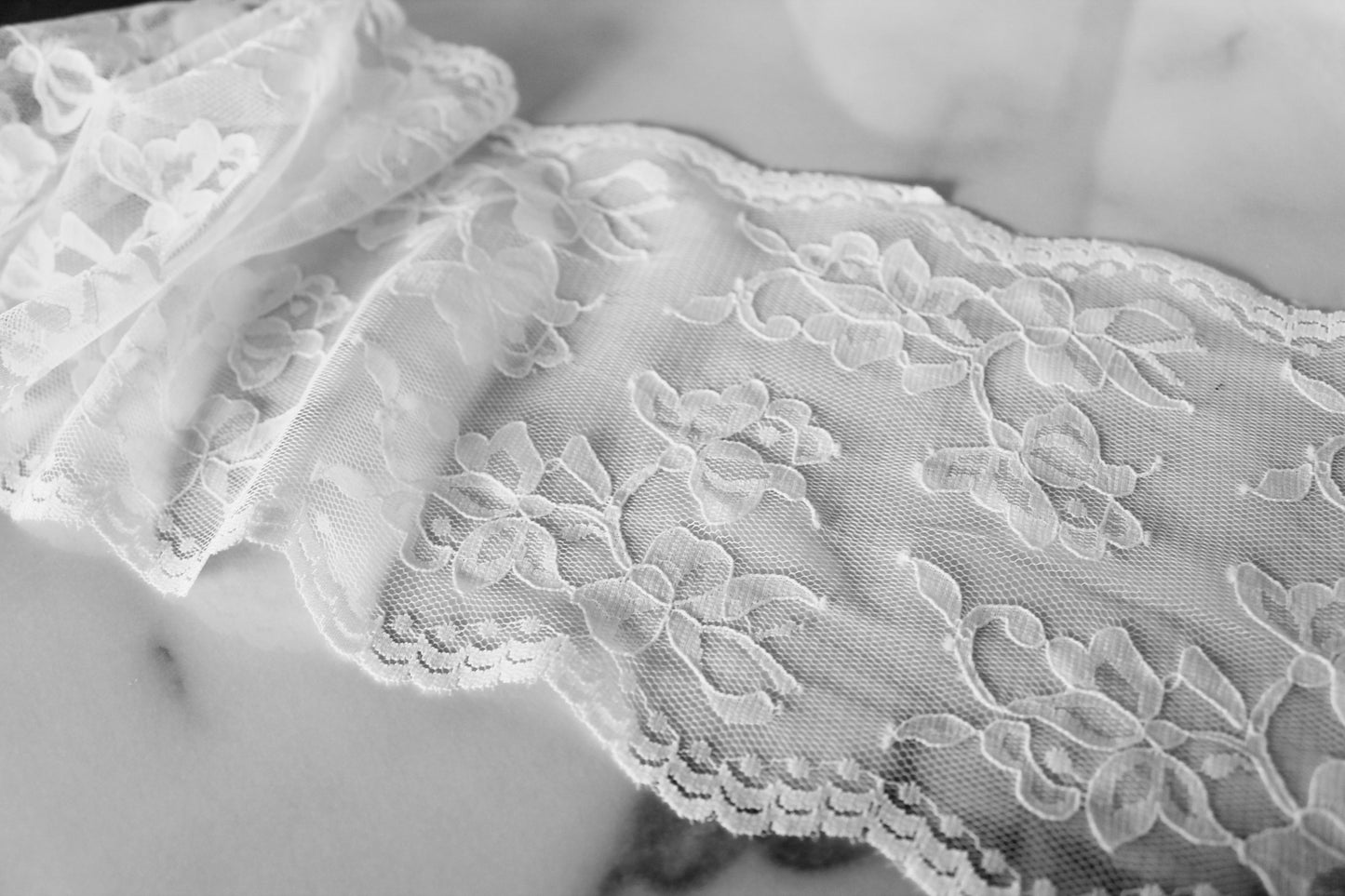 Non-stretch Floral Galloon Lace 14cm | Bra Making Supplies UK | Price per metre