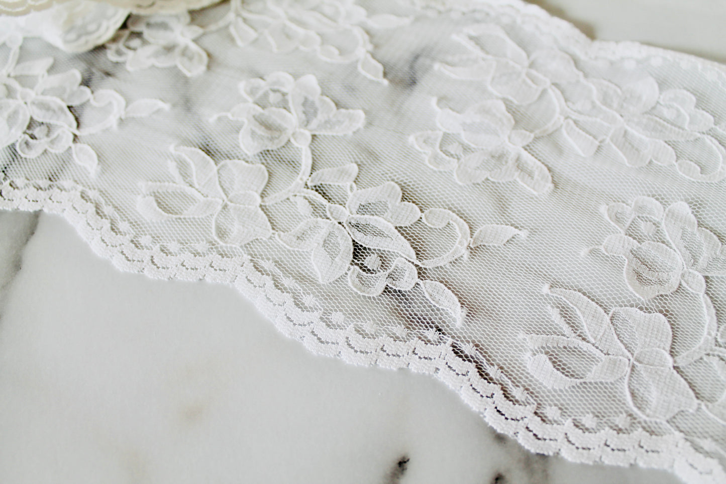 Non-stretch Floral Galloon Lace 14cm | Bra Making Supplies UK | Price per metre