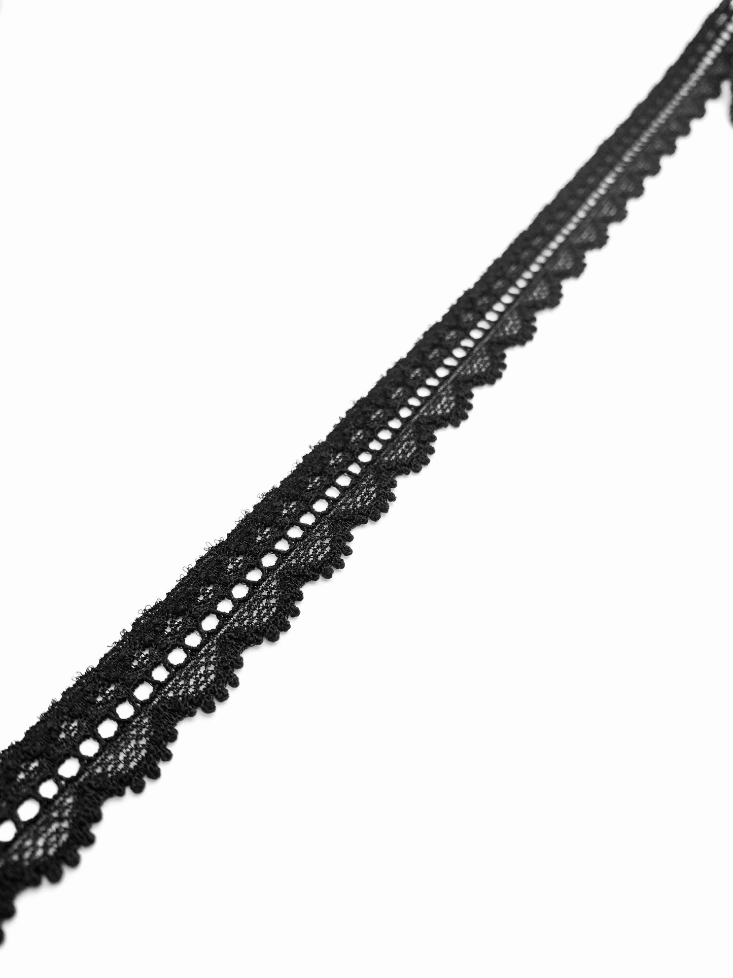 Narrow Stretch Lace Trim in Black | 1.8cm Wide | Lingerie Making Supplies | Price per metre