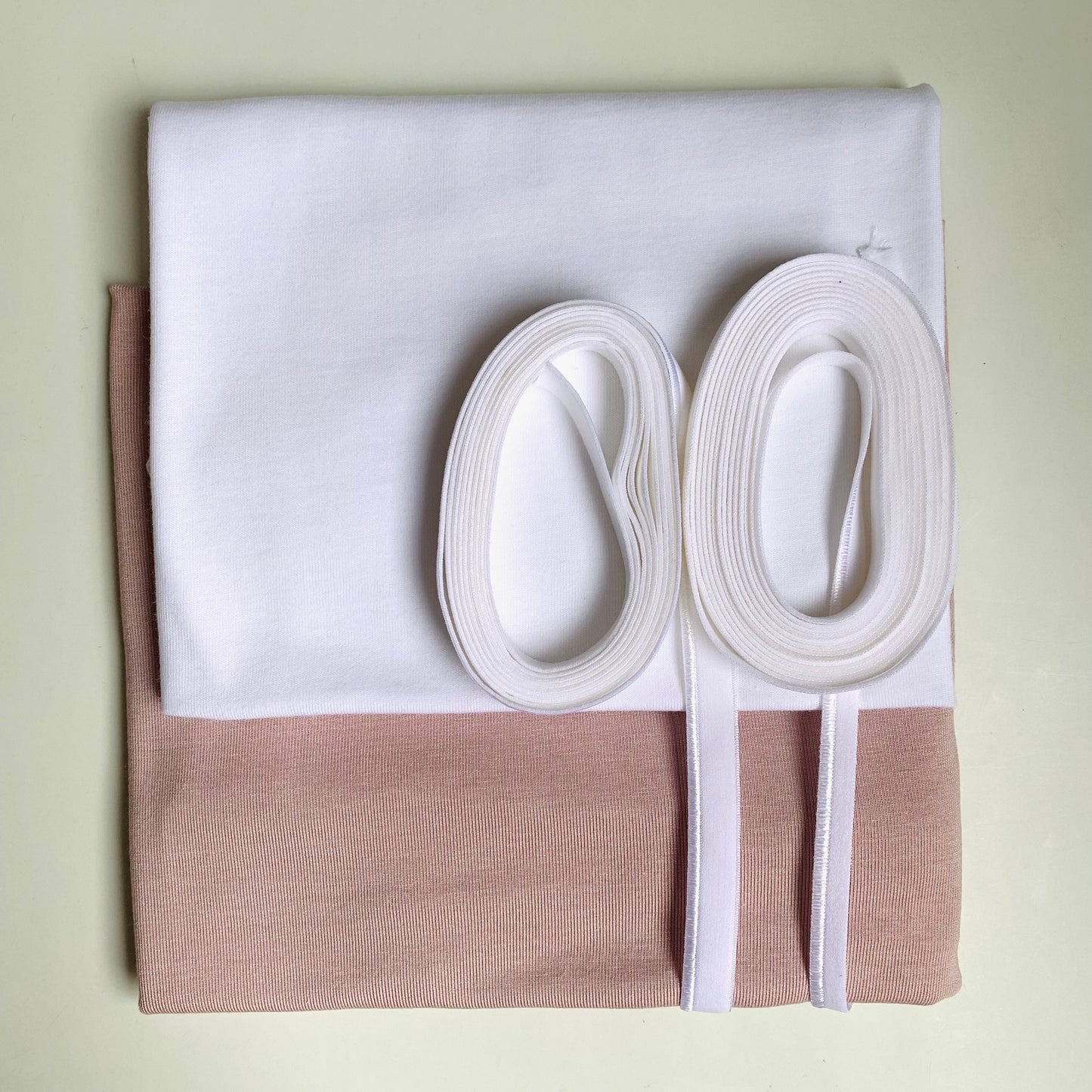 Blush Pink / White Bamboo & Organic Cotton DIY Brief Making Kit