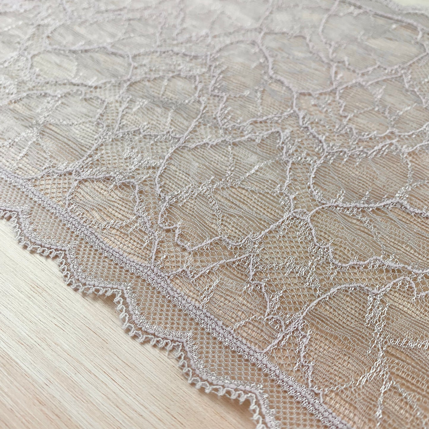 Delicate Stretch Lace Galloon | 17cm Wide | Nougat | Price per metre