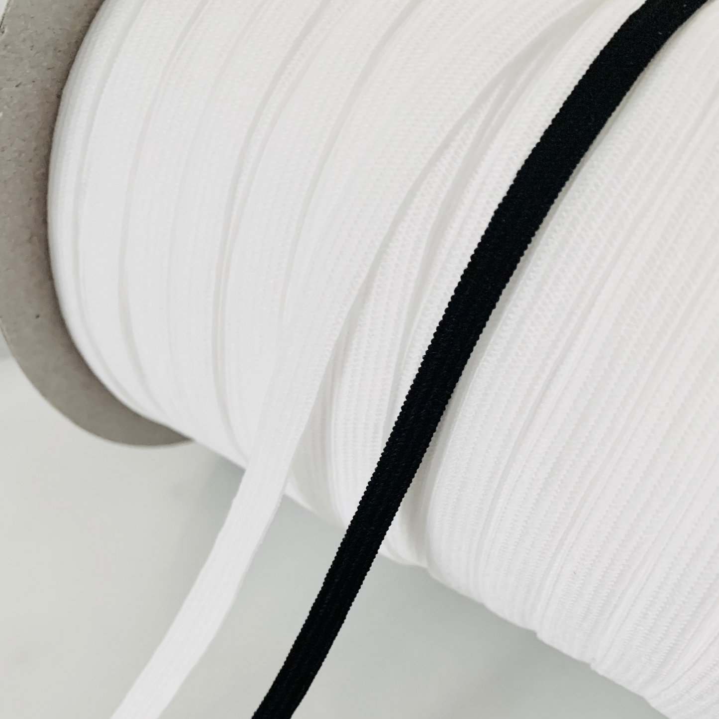 Ivory or Black Soft Narrow Elastic 6mm | Price per metre