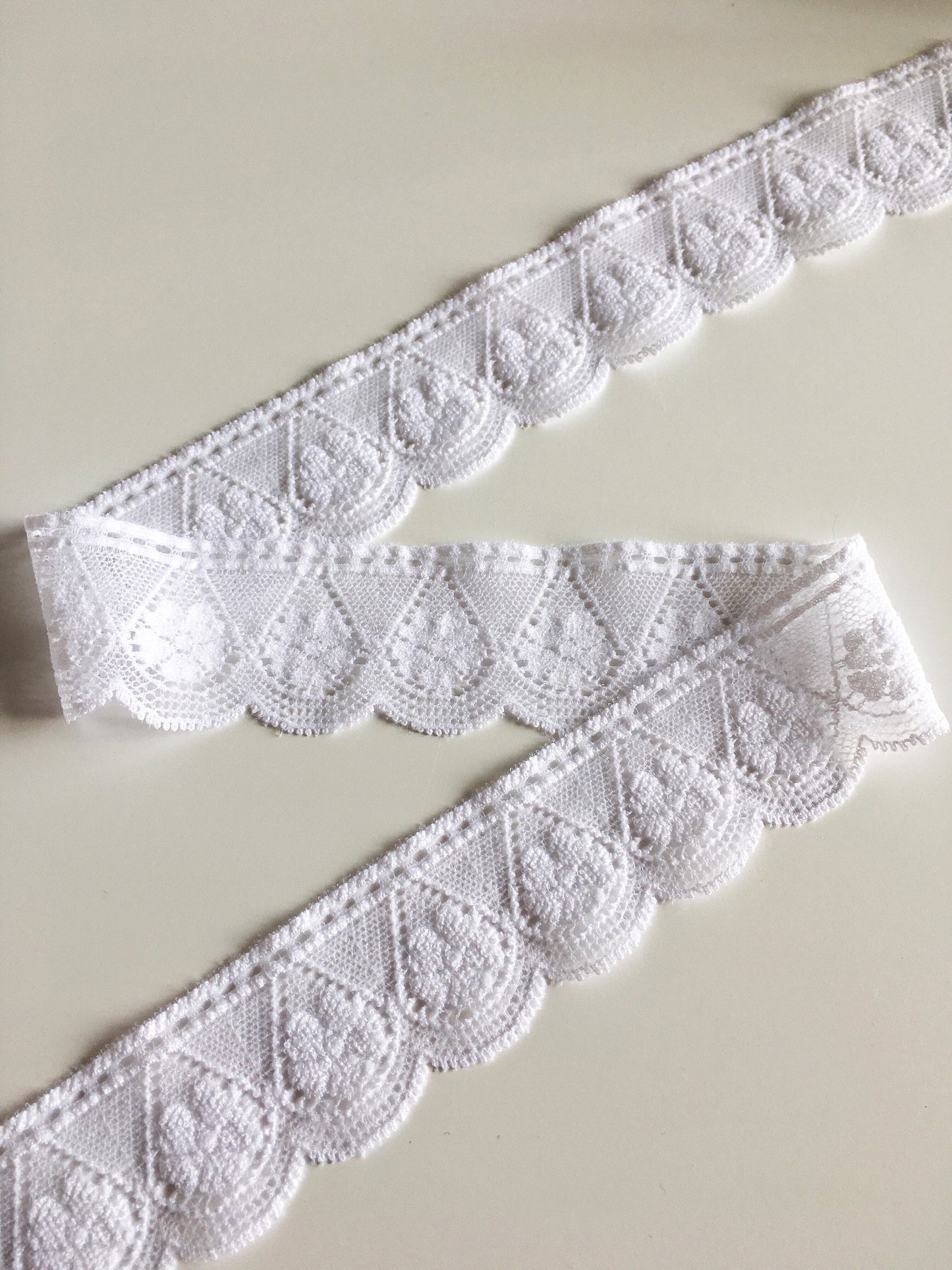 Stretch Lace Trim with Floral Pattern | 3.5cm wide available in a choice of colours | Lingerie Sewing Supplies | Price per metre