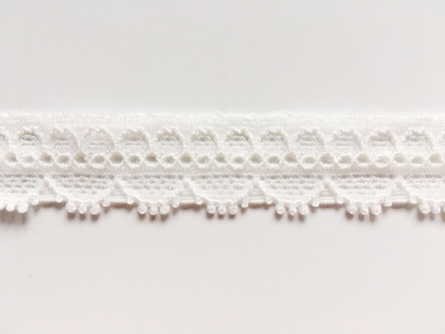 Narrow Stretch Lace Trim in Ivory | 1.8cm Wide | Lingerie Making Supplies | Price per metre