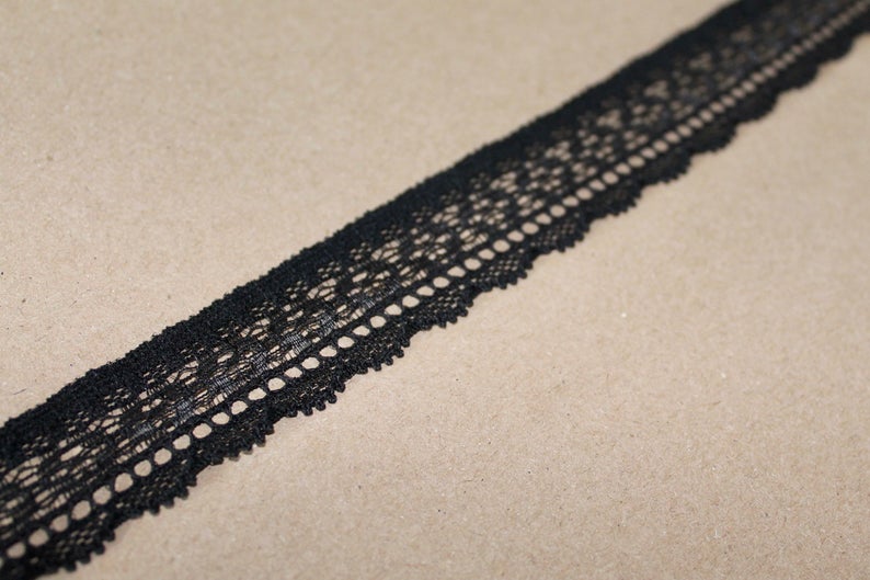 Narrow Stretch Lace Trim 2.5cm | High quality lingerie making supplies | DIY bra making UK | Price per metre
