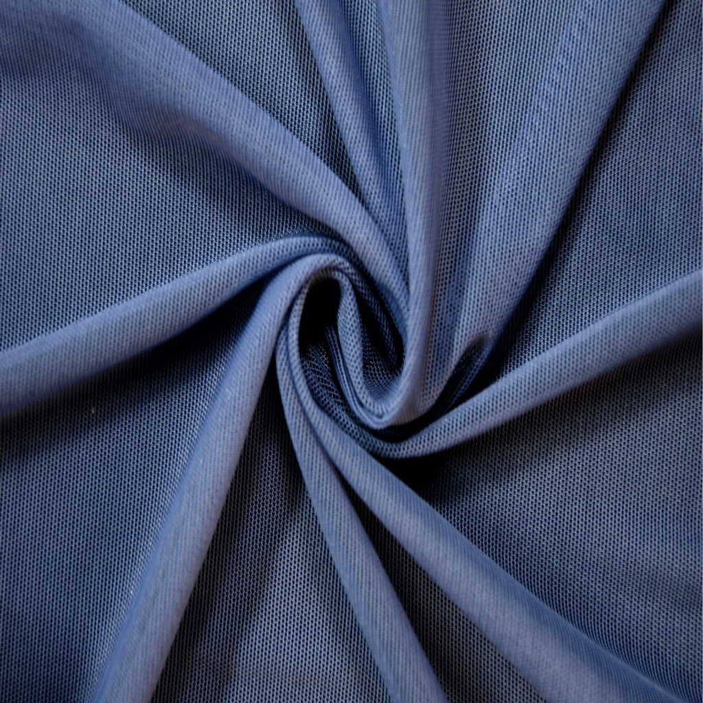 Light-mid weight powermesh / powernet for bra making | Slate Blue | Price per 1/2m