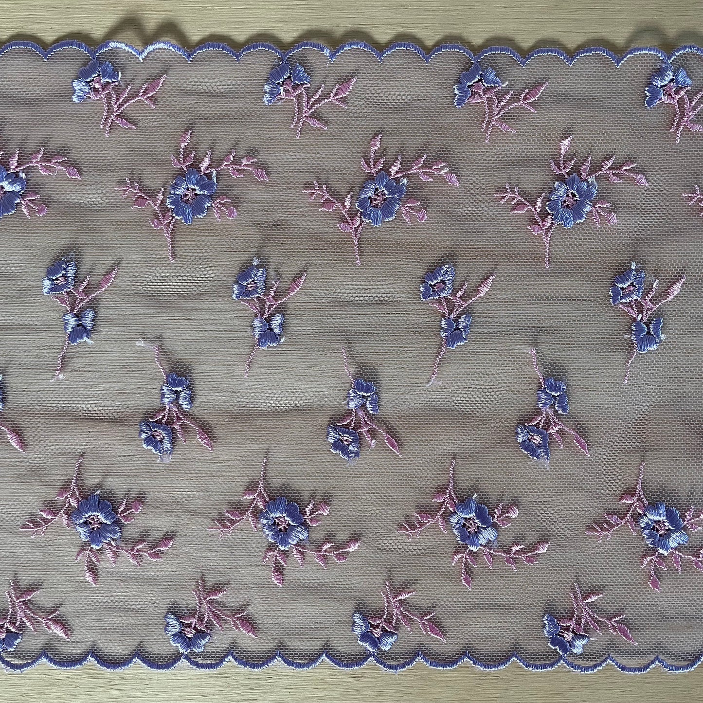 Lilac Ditsy Darling Embroidered Tulle | Price per metre