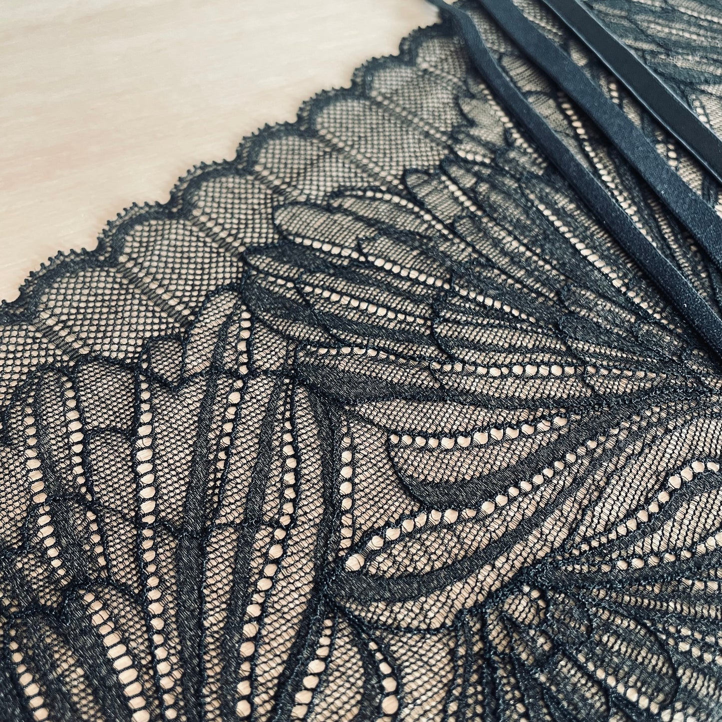 Black Shimmer Lace Bralette & Brief Making Kit