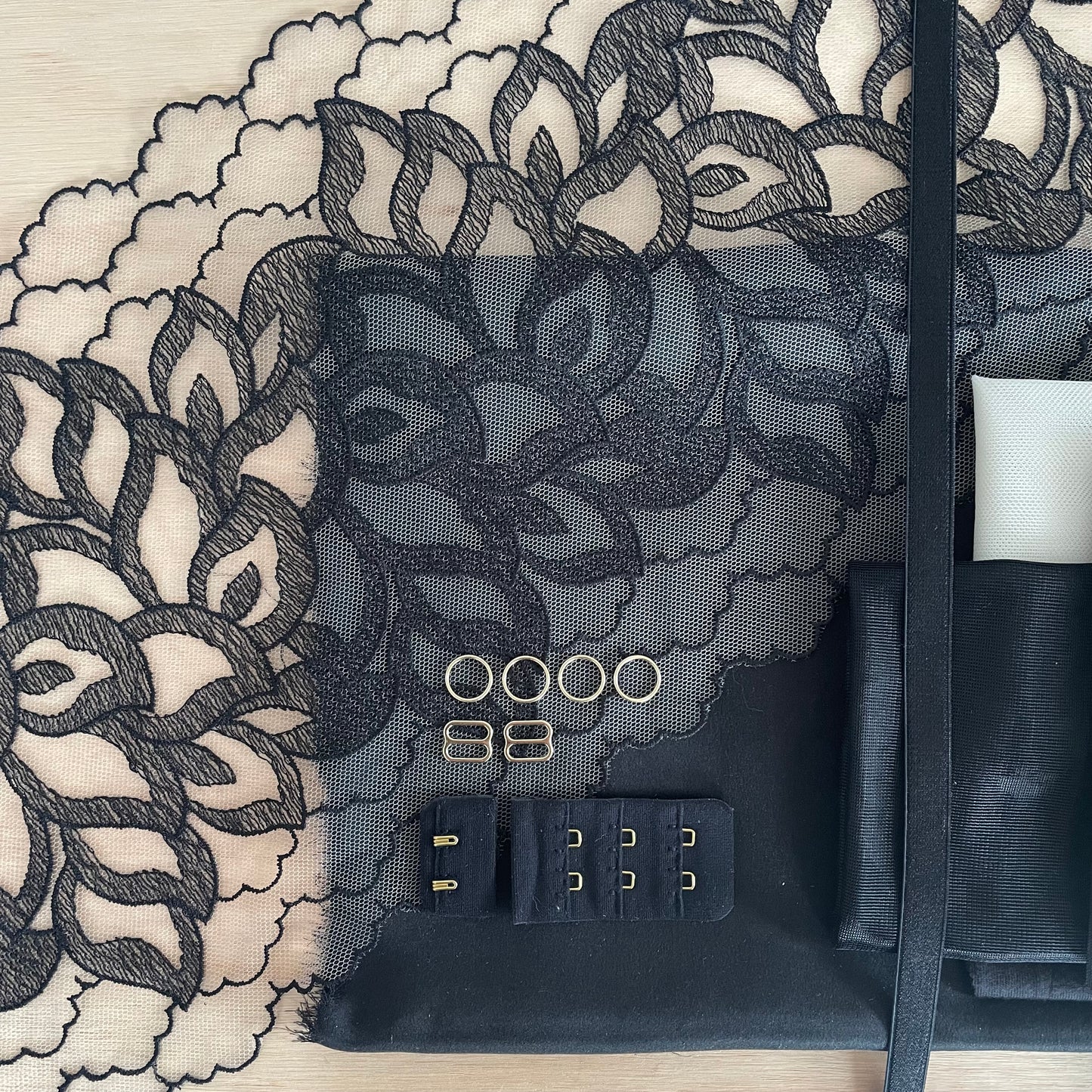 Silk Bra & Thong Kit | Luxury DIY Lingerie Sewing with Silk Satin & Embroidered Tulle