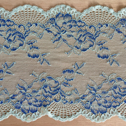 Lumi Two-Tone Stretch Lace | 23cm Wide | Sold by the Metre