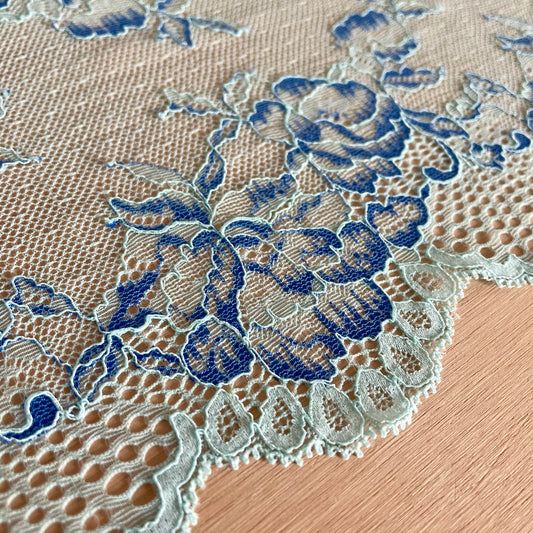 Lumi Two-Tone Stretch Lace | 23cm Wide | Sold by the Metre
