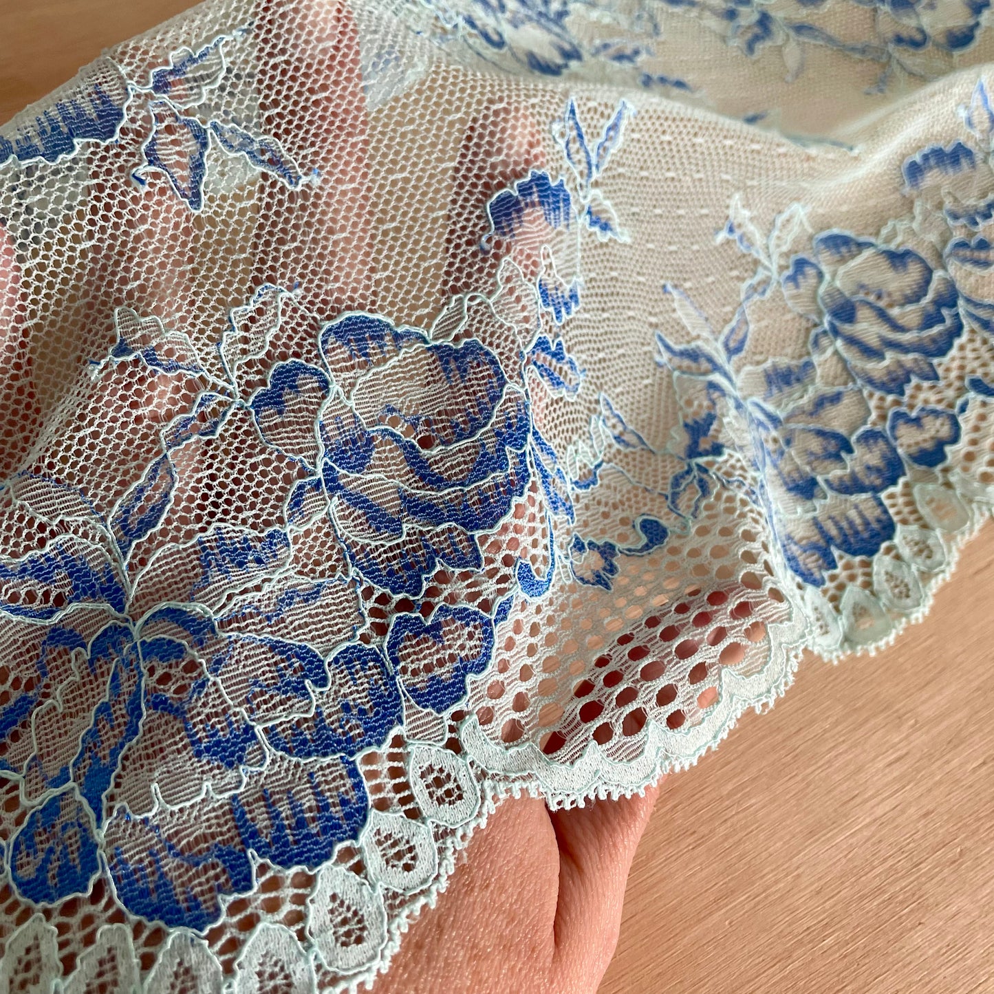 Lumi Two-Tone Stretch Lace | 23cm Wide | Sold by the Metre