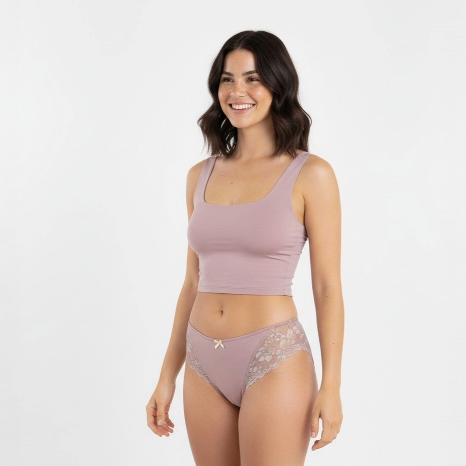 Mid-rise Lace Back Brief Sewing Pattern | Sizes UK 6-16 | Juliette