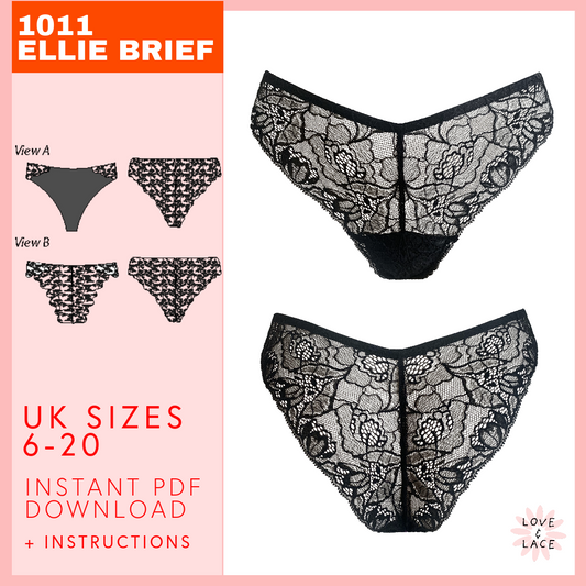 Ellie Lace Brief Sewing Pattern | Sizes 6-20