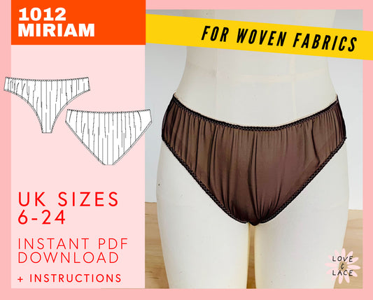 Woven Brief Sewing Pattern | Miriam