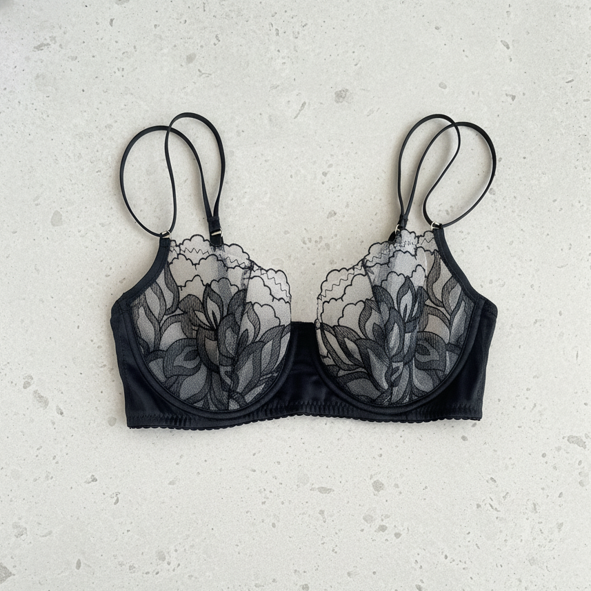 Silk Bra & Thong Kit | Luxury DIY Lingerie Sewing with Silk Satin & Embroidered Tulle