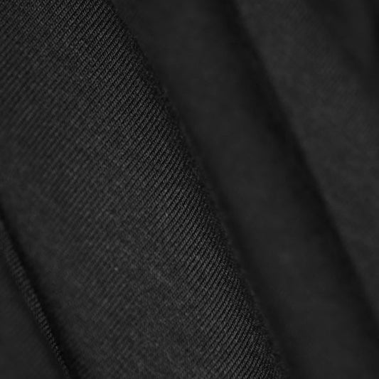 Bamboo Cotton Jersey Fabric | Black | Price per half metre