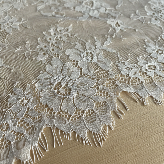 Black or Biscotti 25cm Eyelash Lace | Price per 2.8m Piece