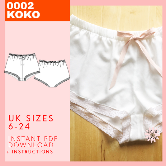 Koko Pyjama shorts | PDF Nightwear Sewing Pattern sizes 6-24