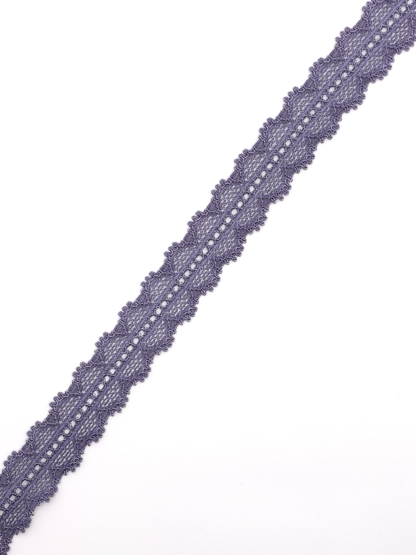 Narrow Stretch Lace Trim | 1.5cm Wide | Old Lavender | Price per metre