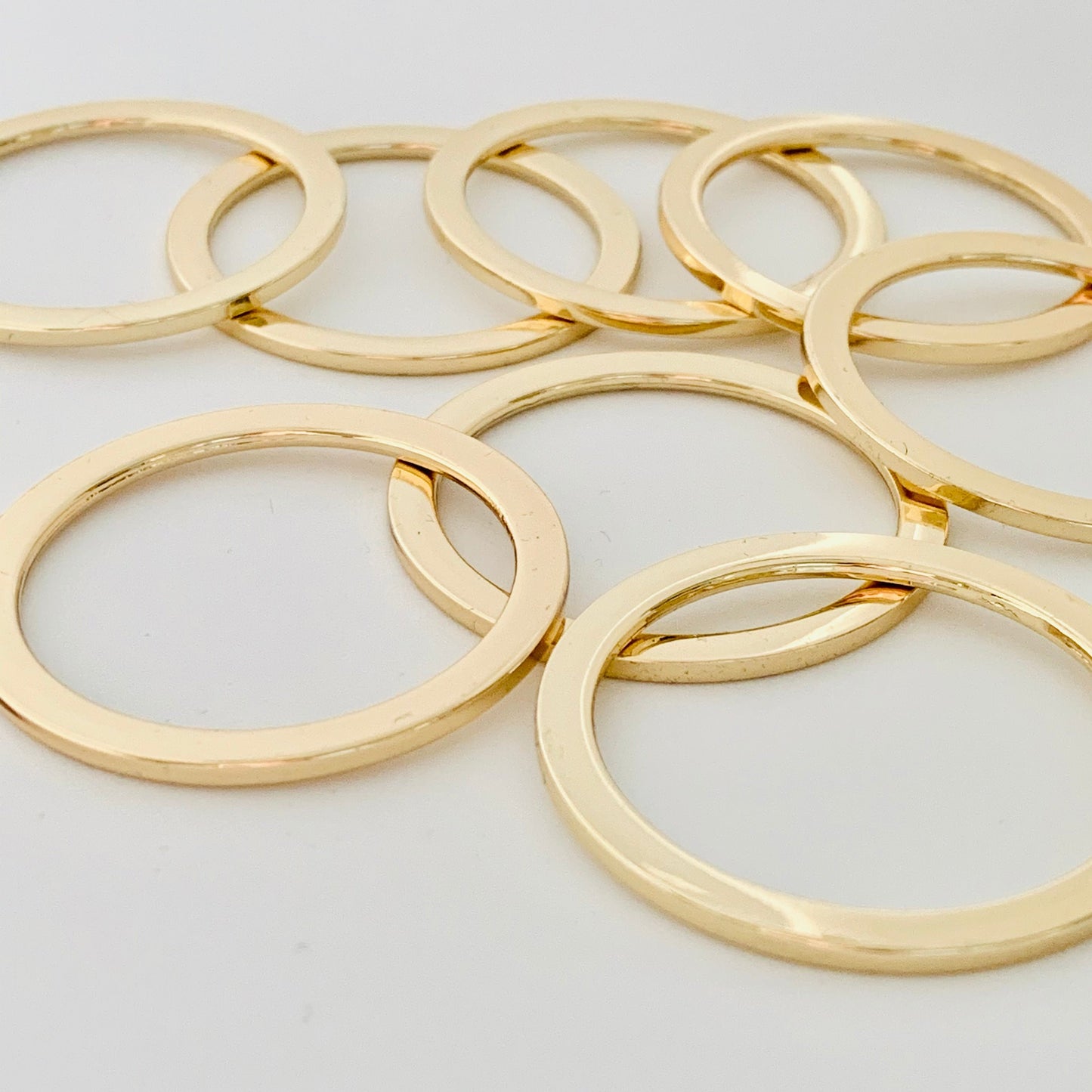 Large 45mm Light Gold Rings for Swimwear & Lingerie | High-Quality Metal O-Rings