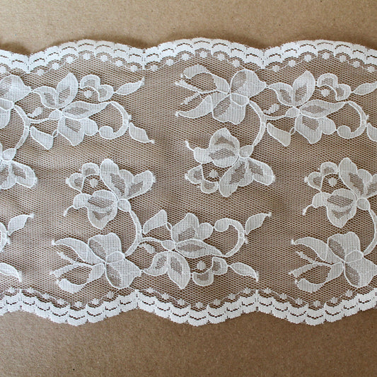 Non-stretch Floral Galloon Lace 14cm | Bra Making Supplies UK | Price per metre