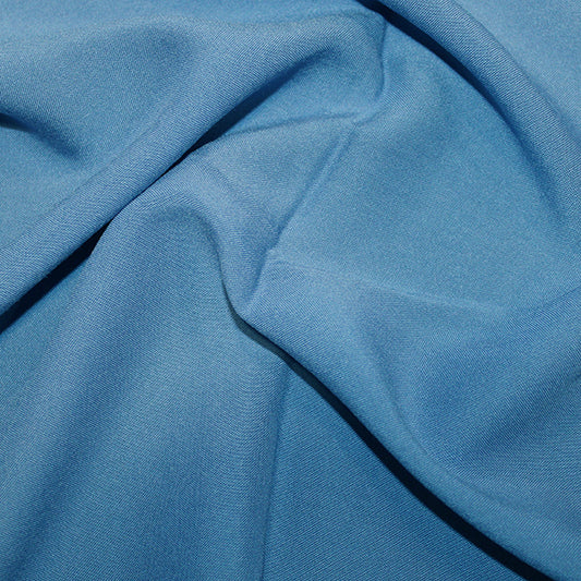 Viscose Challis Fabric in Dream Blue | Price per half metre