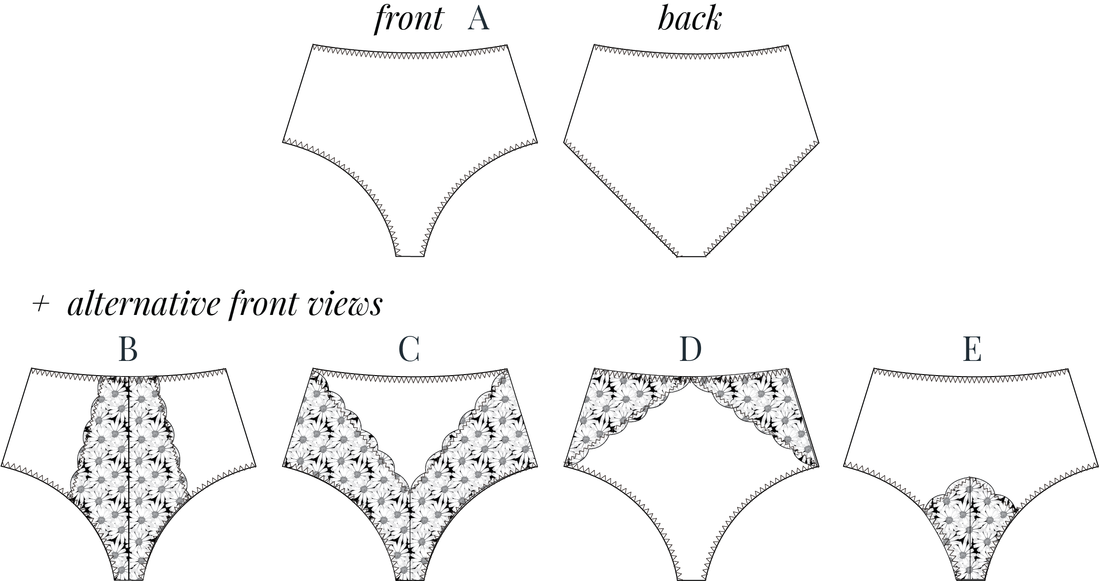 High Waist Panties Sewing Pattern Sizes UK 624 Love & Lace