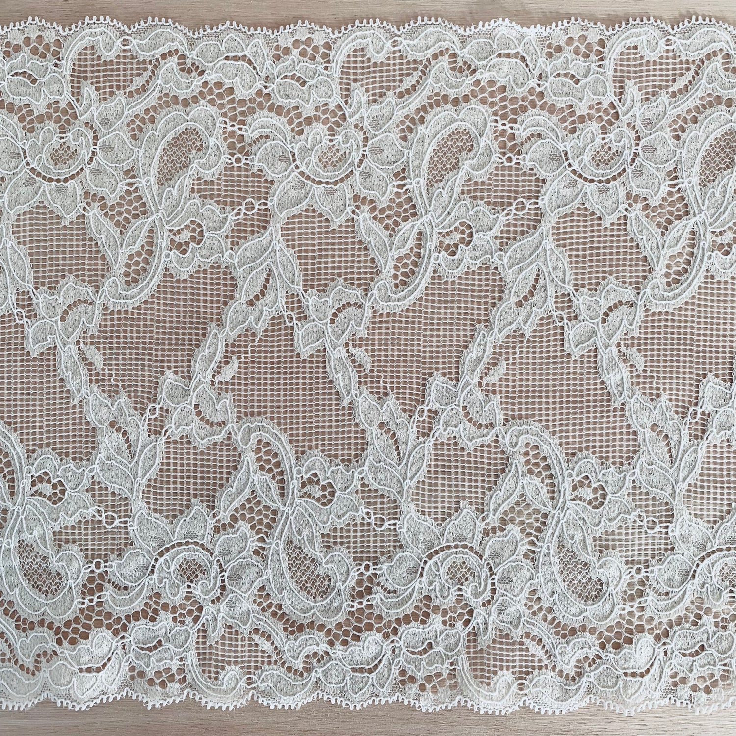 Ivory stretch lace discount by the yard