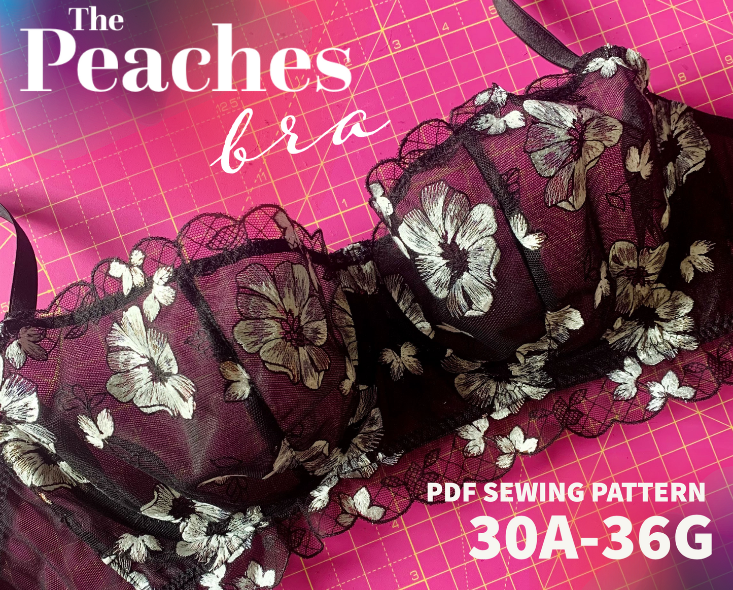 Underwired Balcony Bra Sewing Pattern 30A-36G UK Sizing