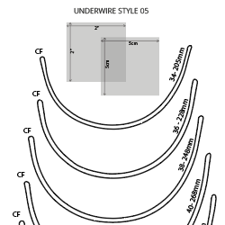 Downloadable Underwire Chart for styles 03, 05 & 09