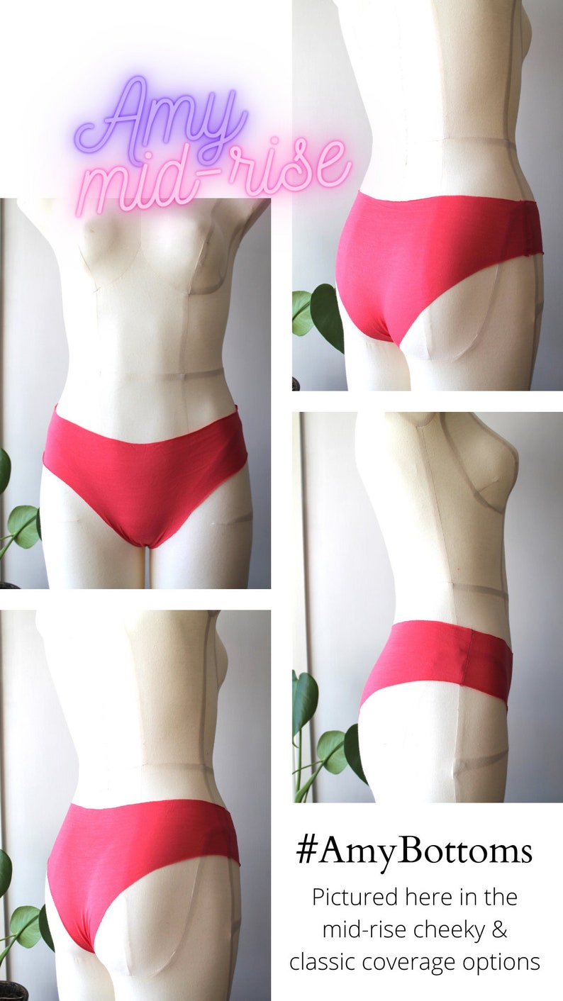 Free Swimwear Sewing Pattern | Mid Rise Bottoms | Sizes XXS-5XL | Amy