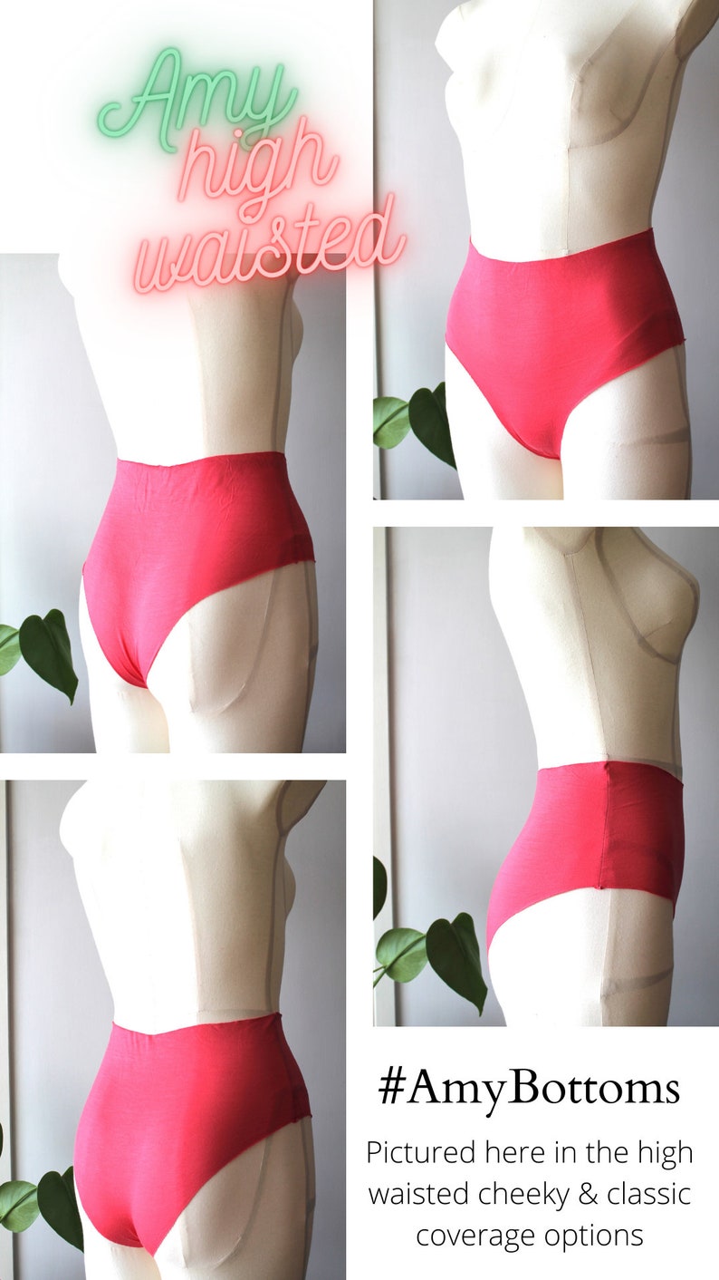 Free Swimwear Sewing Pattern | Mid Rise Bottoms | Sizes XXS-5XL | Amy