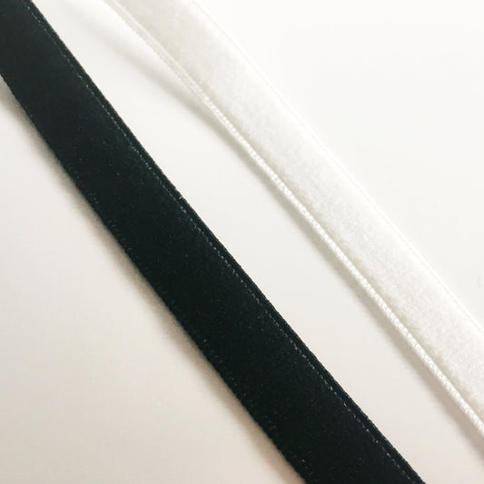 Plain Plush Elastic 8mm & 11mm | Ivory or Black | Bra Making Supplies UK