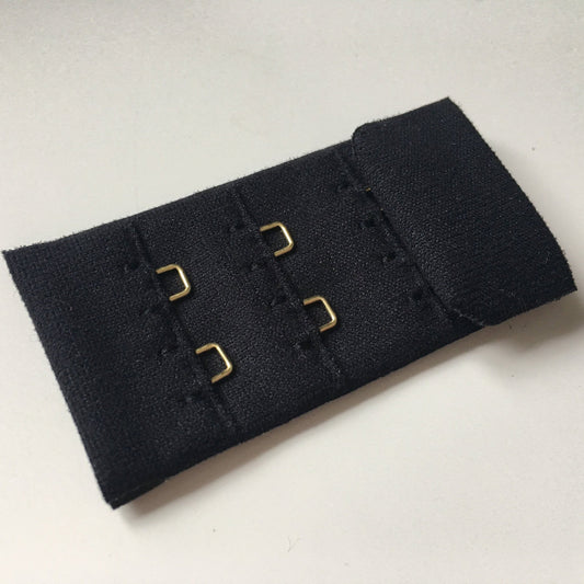 50 x Hook & Eye 30mm Bra Fastenings | Ivory or Black with Gold Fittings