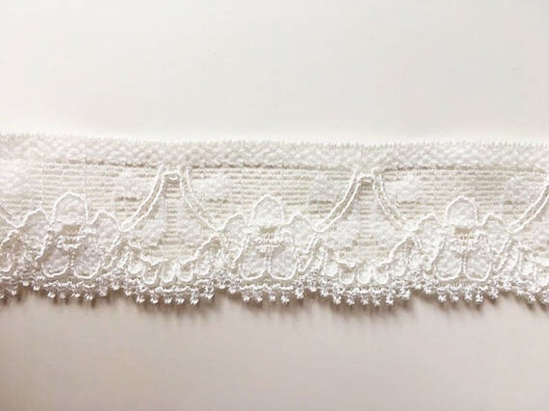 Narrow Stretch Lace Trim in a choice of colours