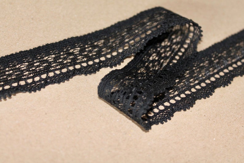 Narrow Stretch Lace Trim 2.5cm | High quality lingerie making supplies | DIY bra making UK | Price per metre